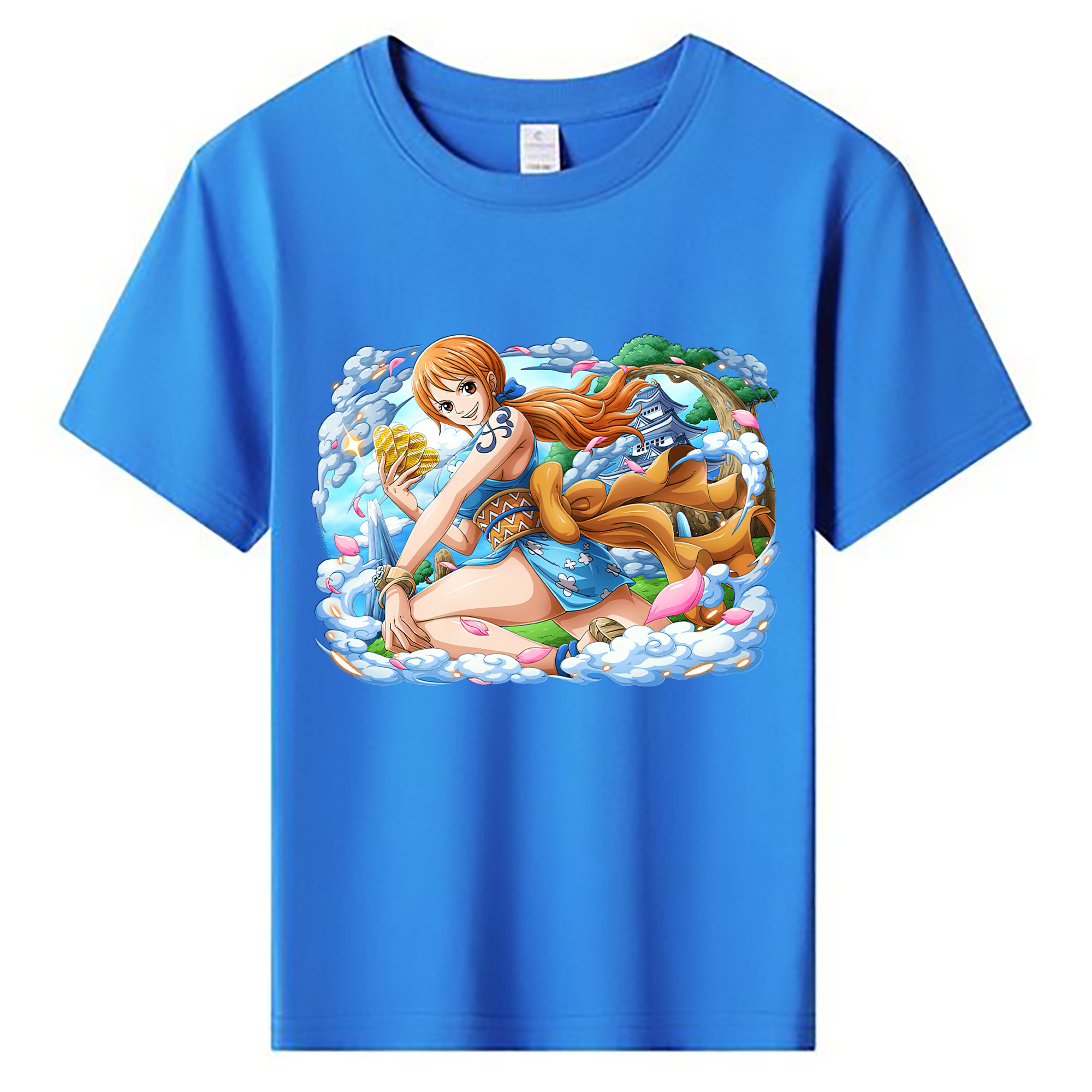 （画像用） ワンピース ナミ ONE PIECE Nami 綿100％キッズTシャツ（フロントプリント）